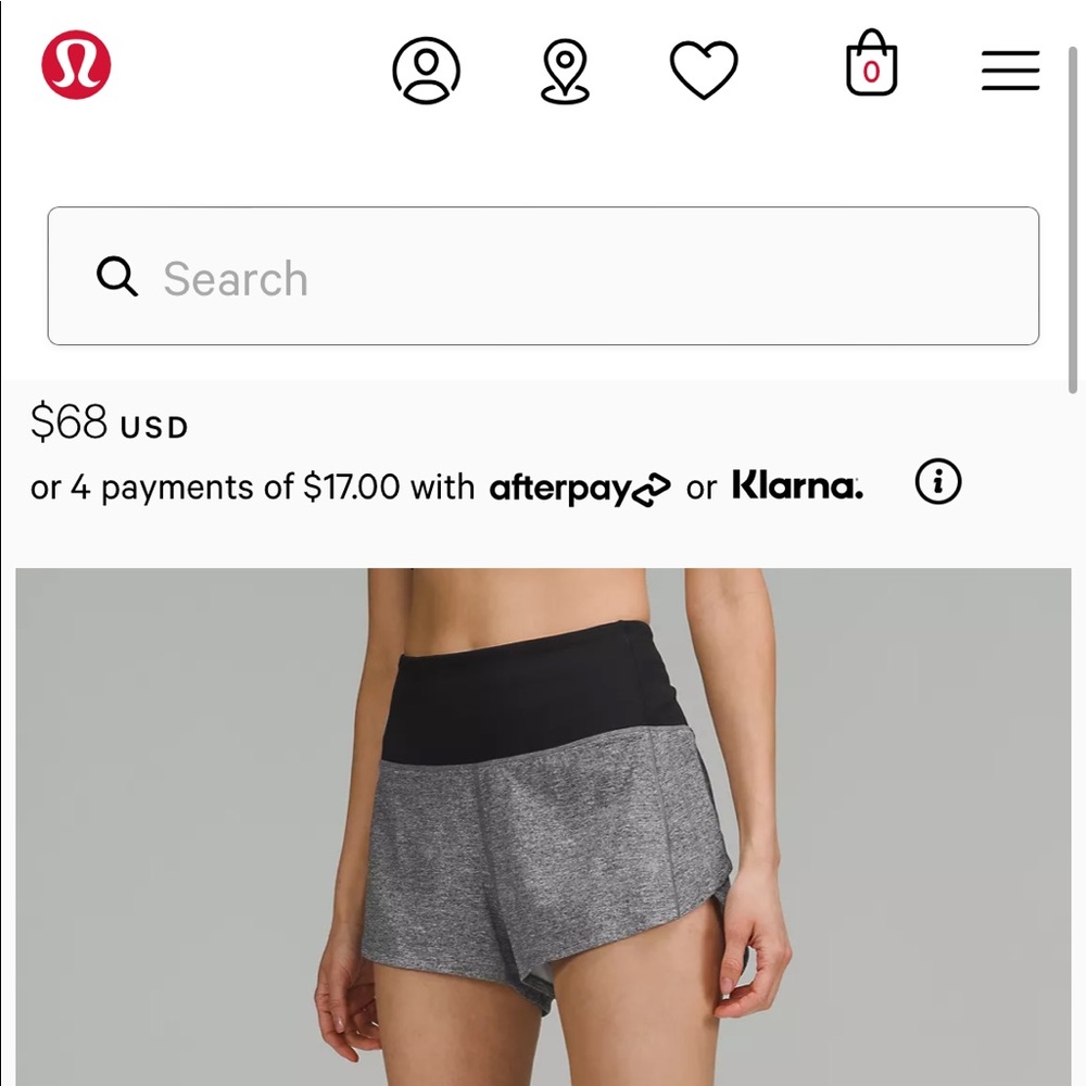 Lulu speed up short high-rise lined short 2.5”